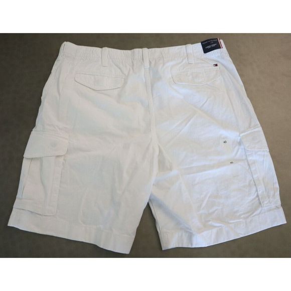 Tommy Hilfiger Men's Sz 40 Bright White 6-Pocket Cotton 10" Cargo Shorts $70 - Picture 2 of 8